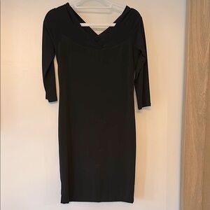 Velvet brand Elegant Black V-Neck Dress